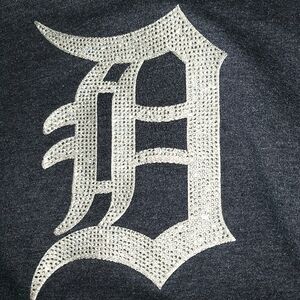 Women's Detroit D TIGERS Comfy hoodie with All Rhinestones/Size M/L